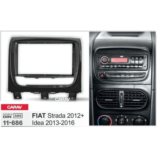 CARAV 11-686 Top Quality Radio Fascia for FIAT Strada 2012+; Idea 2013-2016 Stereo Fascia Dash CD Trim Installation Kit