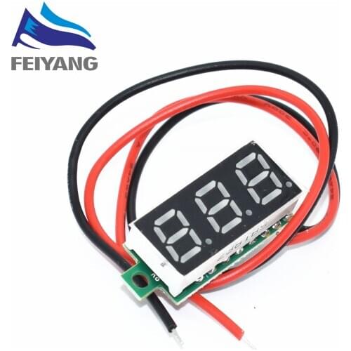 0.28 Inch 2.5V-40V Mini Digital Voltmeter Voltage Tester Meter RED LED Screen Electronic Parts Accessories