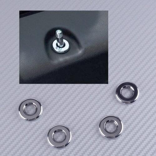 DWCX 4pcs Interior Door Lock Bolt Pin Grommet Cover Konb Trim fit for Jeep Compass Patriot Dodge Caliber Journey 2009-2011 2012