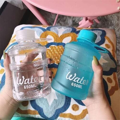Creative Water Cup Portable Simple Cup Mineral Water Bucket Plastic Water Bottle Transparent Sport Drink Bottle Portable Outdoor