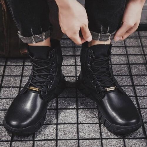 Sneakers Casual Shoes Black Boots Men Fashion Casual Shoes Sport Home For Leather Sneaker Man Shoe Leisure Work