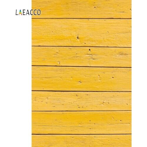 Laeacco Yellow Wooden Board Grunge Decor Portrait Photography Background Customize Photographic Backdrops Props For Photo Studio