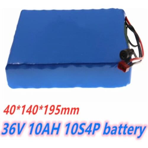 Aleaivy NEW 36V 10Ah 500w 10S4P lithium ion rechargeable battery pack 42v electric bicycle electric car with 15A discharge BMS