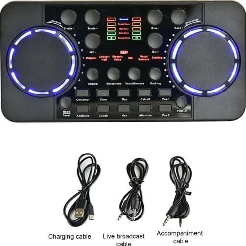 Mixer Live Broadcast Studio Singing Noise Reduction Portable External 4.0 Sound Card For Phone Computer Recording