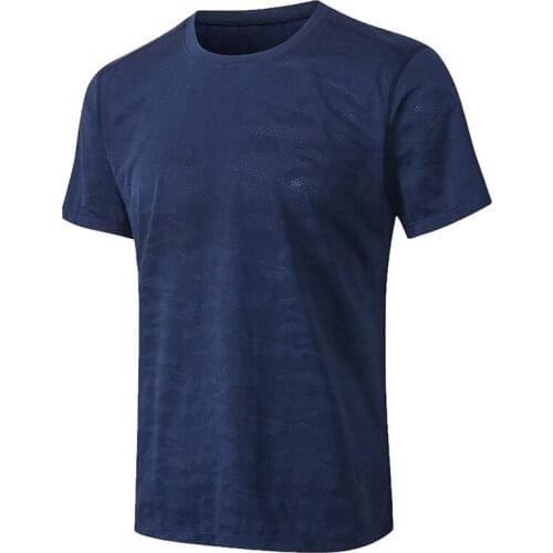 New Mens Camouflage Short Sleeve Running T Shirt Rashgard Quick Dry Sports Shirts Gym Fitness Training T-shirts Male Clothing
