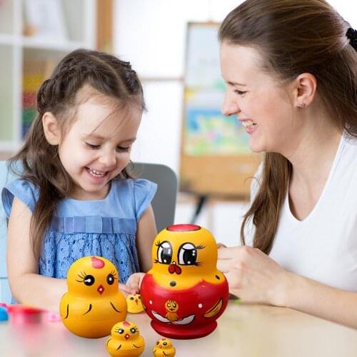 10pcs Color Painted Russian Nesting Matryoshka Dolls Set Enhance Childrens Imagination Work Exquisite Ornament Gifts