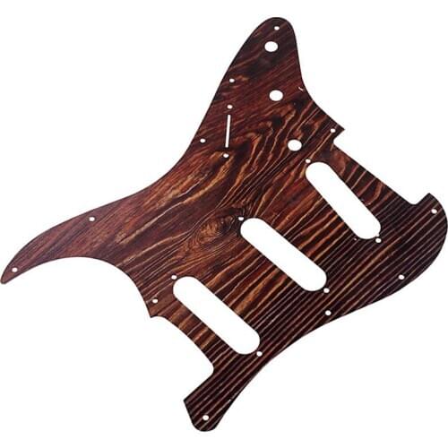 Mounchain Electric Guitar Pickguard Copper Material Wood Texture Single Guards Musical Instrument Accessories