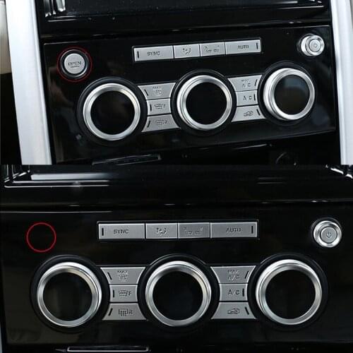 Aluminum Alloy Central Control Volume Mode Button Trim Sticker Land Rover Discovery 5 LR5 L462 2017 2018 2019 2020 Accessories