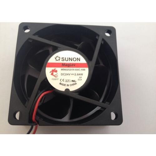 60mm fan Brand new original For Sunon MB60252VX-000C-A99 6025 60mm fan DC 24V 2.64W High-end inverter cooling fan
