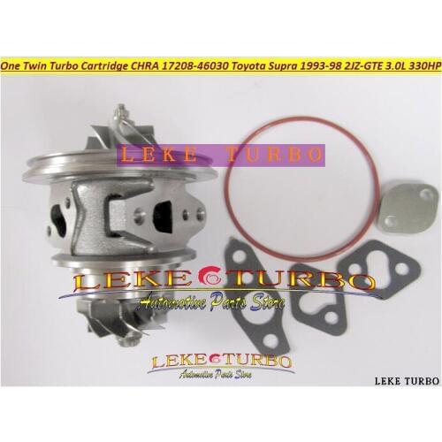 One Twin Turbo Cartridge CHRA CT20 17208-46030 17208 46030 Turbocharger For TOYOTA Supra JZA80 1993-98 2JZ-GTE 2JZGTE 3.0L 330HP