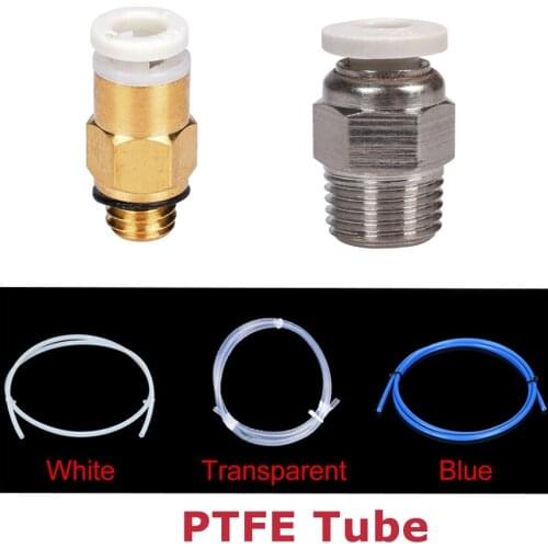 PC4-01 Pneumatic Connector PTFE Tube Teflonto PiPe Fitting Connect Quick Fitting Bowden For Ender 3 CR10 Hotend 3D Printer Parts