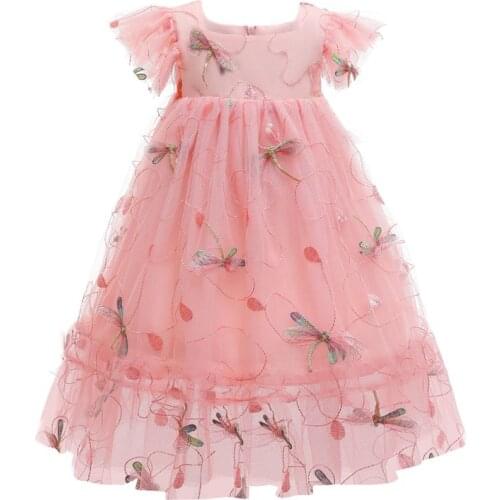 Dress for Girls Dresses Summer Dress 2021 Girl Sleeveless Embroiderey Wedding Party Dresses Children Clothing for Girls Clothes