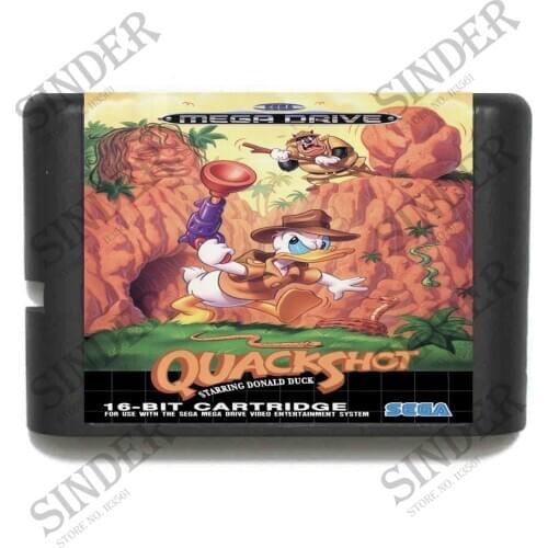 Quack Shot 16 bit MD Game Card For Sega Mega Drive For Genesis