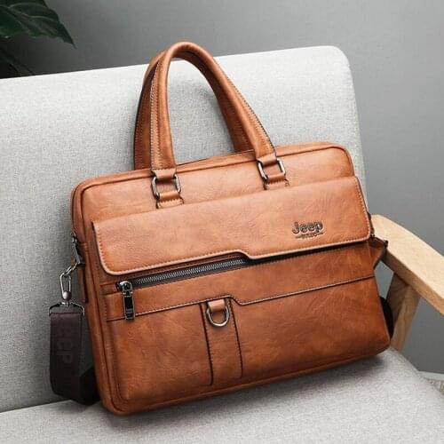 TopFight Retro Men PU Leather Black Briefcase Business Men Handbags Laptop Briefcase Men Shoulder Bag Messenger Bag Tote Handbag
