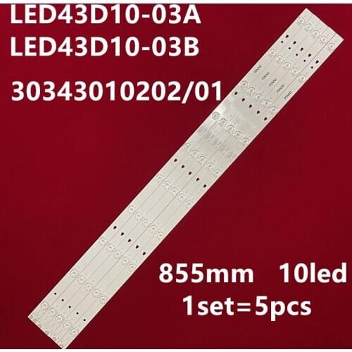 3pcs LED Backlight Lamp strip for LG 43“ TV FD4351A-LU LED43D10-03А LED43D10-03B X 30343010202/01
