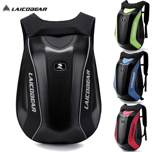 Waterproof Motorcycle Backpack Full Face Helmet Backpack Rider Bag Reflective Travel Bag Carbon Fiber Motorcycle Helmet Bags Men