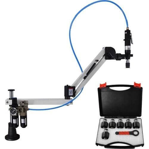 WT-D-12W Pneumatic Tapping Machine M3-M12 Tapping Machine 1000MM 360 degree Universal Flexible Arm,400RPM 6-8KG Working pressure