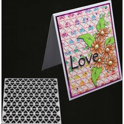 YINISE Metal Cutting Dies For Scrapbooking Stencils Heart Background DIY Cut Paper Card Party Decoration Embossing Die Cuts Mold