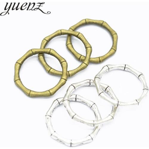 YuenZ 10pcs 2 Colors Zinc Alloy Antique Bronze Circle & Closed Jump Rings Charms Pendants Jewelry Findings Accessories B137