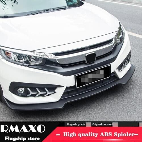 For Honda Civic Body kit spoiler 2016-2018 Honda Civic ACK ABS Rear lip rear spoiler front Bumper Diffuser Bumpers Protector