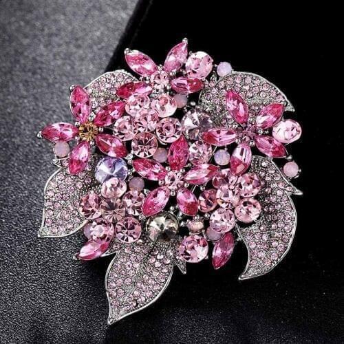 Womens fashion Flower Brooches jewelry for wedding accessory best bridal hijab pins nice bags bijoux womens flower brooche
