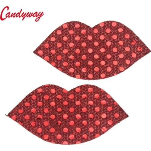 Women Red Lips Design Shape Paste Breast Bra Adhesive erotic lingerie Stickers Nipple Cover Milk Paste for Sexy Women Ladies