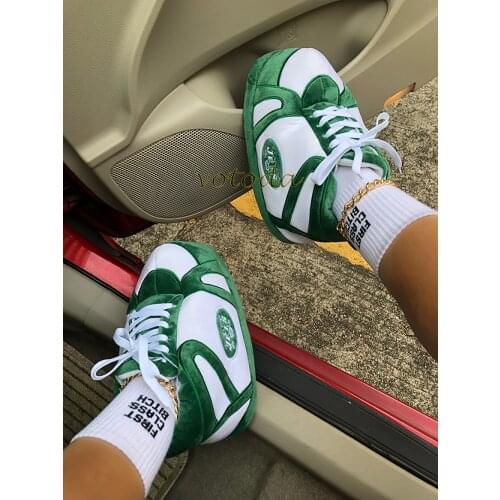 Winter Men Women Plush Sneaker Winter Warm Slipper Funny Cute Home Slides Unisex House Floor Cotton Shoes Lady One Size Sneakers