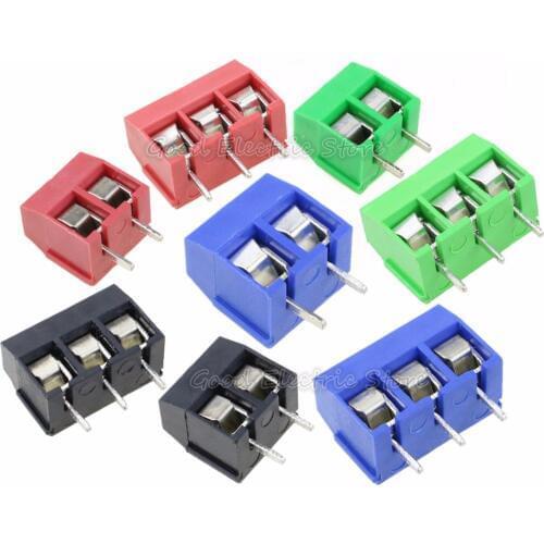 10 PCS KF301- 2P KF301- 3P screw 5.0mm terminal block 2 Pin 3 Pin pcb terminal block Connector