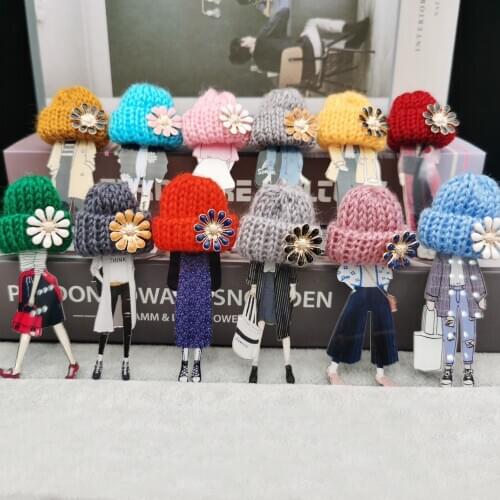 12PCS Set Models Girl Badges Cute Brooches For Woman DIY Fashion Flower Pins Brooch Dress Jewellery Accessories Birthday Gifts