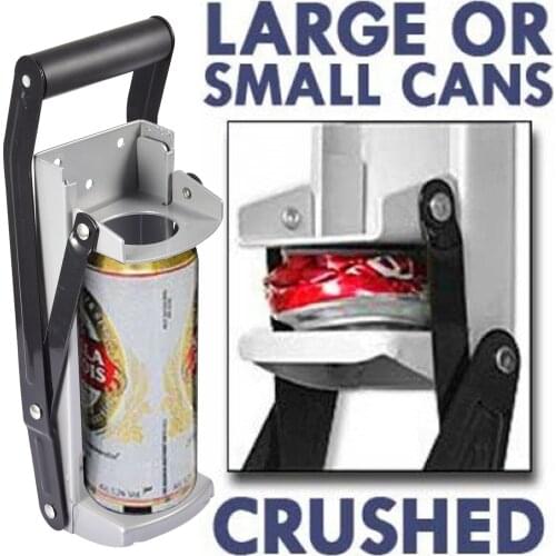 16oz 500ml 2 in 1 design Metal Can Crusher Beer Bottle Opener Kitchen Supplies Wall Mounted Can Smasher #W0