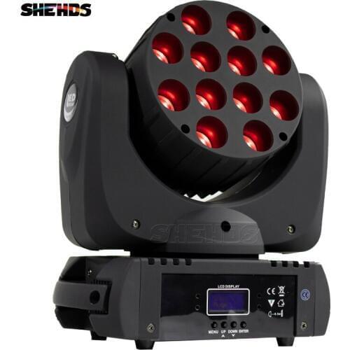 4pcs) LED Beam Moving Head Light 12x 12W RGBW Quad LED With Excellent Pragrams DMX 9/16 Channels For DJ Disco Party Nightclub