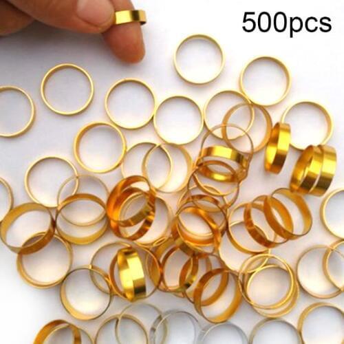 500 Pcs Metal Bird Foot Ring Bands Clip on Leg Rings for Pigeon Dove Chicks Sign