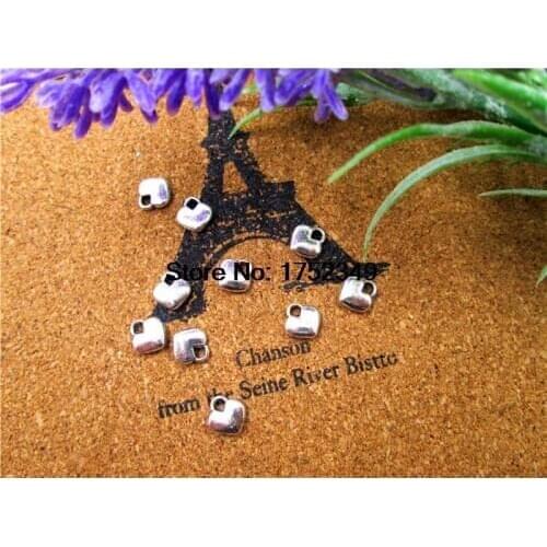 60pcs--Tiny Heart charms,Antique Tibetan silver Mini Heart charm pendants 8x8mm