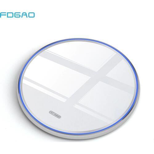 FDGAO 10W Fast Charge Wireless Charger For Samsung S10 S9 Note 10 Xiaomi Mi 9 Quick Qi Charging Pad for iPhone 11 XS Max XR X 8