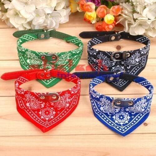 By dhl or ems 200pcs Lovely Pet Dog Scarf Collar Adjustable Puppy Bandana Quality Pet Cat Tie Collar