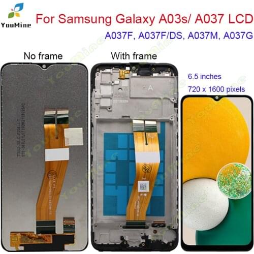 Original For Samsung Galaxy A03s LCD A037F,A037M,A037FD,A03 S display Touch Screen Digitizer For Samsung A03s Display