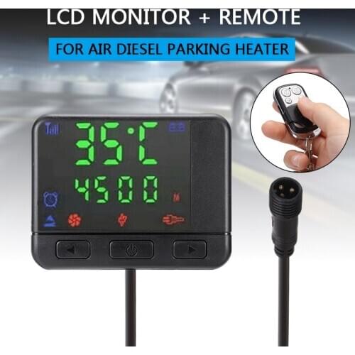 For Car Air Diesel Parking Heater LCD Display Monitor Controller Switch+Remote Control