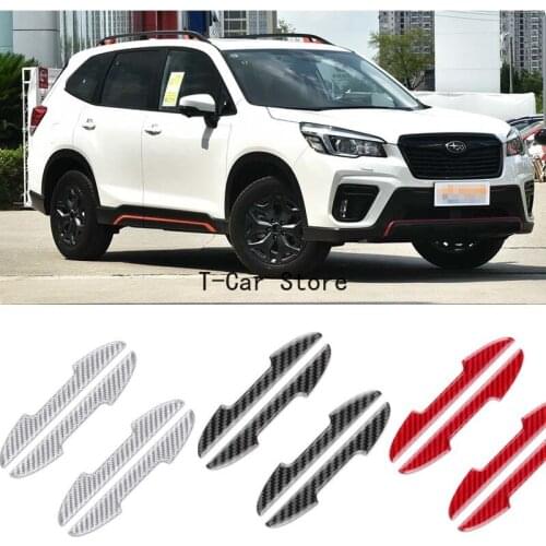 For Subaru brz Forester IMPREZA LEGACY Outback WRX XV Car Side Door Edge Guard Bumper Trim Protector Carbon Fiber Stickers