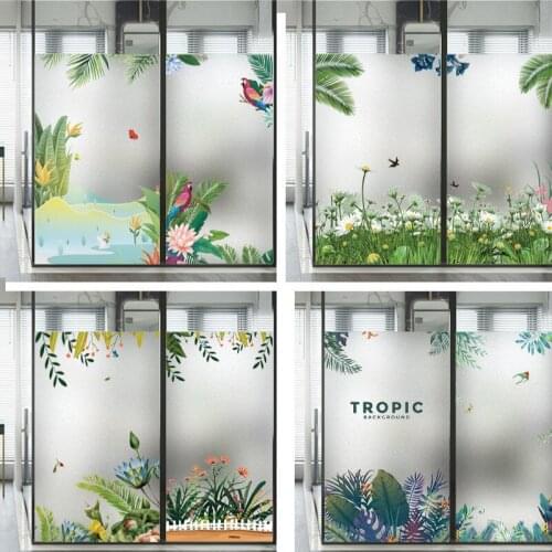 Electrostatic glass film decoration bathroom toilet window anti-peep frosted sticker bedroom balcony light and shading