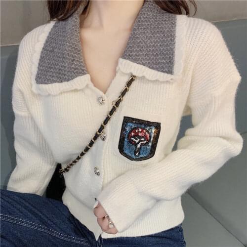 Heydress Winter Sweet Knitted Cardigan Women Warm Loose sweater coat Japanese Chic Patchwork Cardigan Autumn Women Clothing
