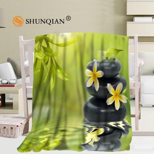 Custom zen stone Blanket Coral Blankets Travel Sofa Falafel Blankets For Bed Soft Fluffy Warm 56x80inch 50X60inch 40X50inch