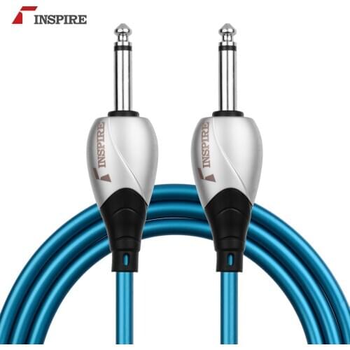 INSPIRE i2-M Guitar Cable Musical Instrument Cord Audio Cable 1/4 Inch 6.35mm Straight TS Plugs Green PVC Jacket for guitar