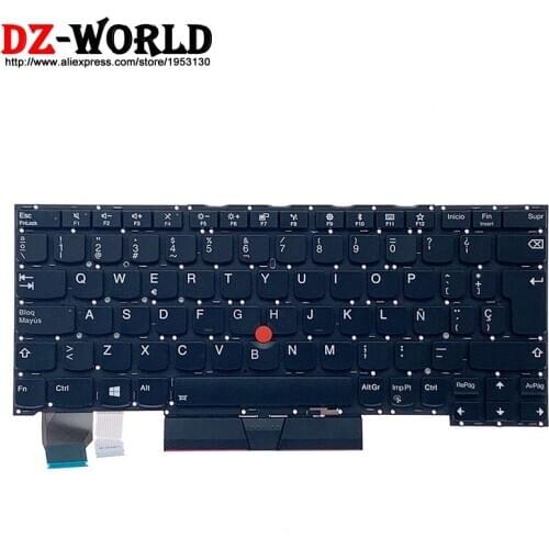 New Original ES Spanish Backlit Keyboard with Bracket for Lenovo Thinkpad X390 Yoga Laptop SN20R58994