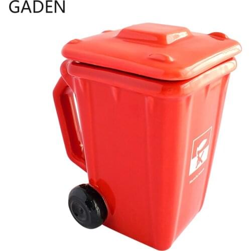 Creative Mug Trash Can Shape Ceramic Coffee Cup Large Capacity Water Cup with Lid Living Room Coffee Table Desktop Decoration