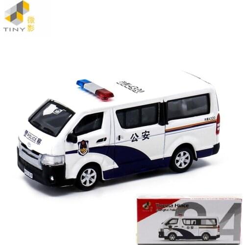 Tiny 1:64 Toyota Hiace Black/Chinese Police LHD Diecast Model Car