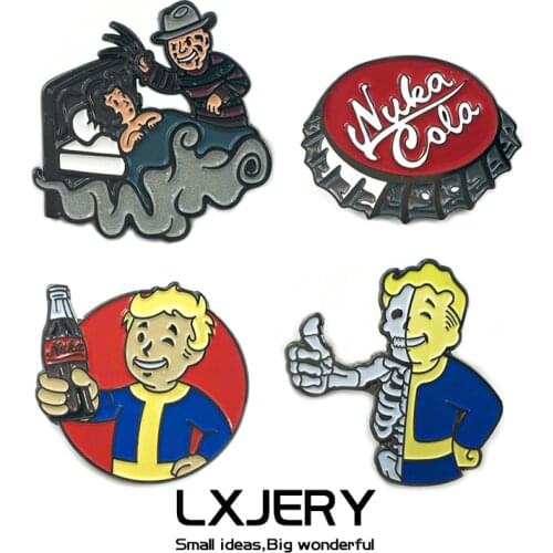LXJERY Fallout Shelter Pin Badge On Backpack Funny Game Brooch Pins For Clothes Broche For Women Girl Schoolbag