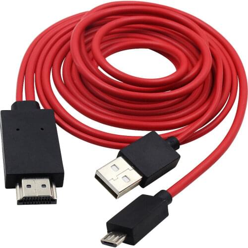 Micro USB to HDMI-compatible Media HDTV MHL Adapter Cable for Samsung Galaxy A3 A5 A7