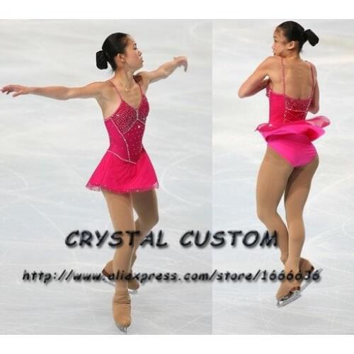 Girls Figure Skating Dress Graceful New Brand Ice Skating Dresses For Competition Customized DR3902