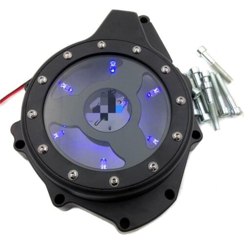 Aftermarket free shipping motorcycle parts Glass see through Engine Stator Cover For Suzuki GSX1300R Hayabusa 1999-2019 BLACK