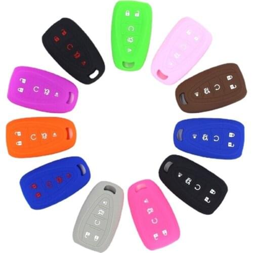 Silicone 5 Buttons Smart Key Case For Chevrolet Cruze Spark Onix Silverado Volt Aveo Sonic Key Cover Protection